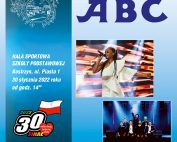 Okładka styczniowego ABC. Niebieskie tło, logo WOŚP oraz zdjęcia artystów występujących na koncercie noworocznym.